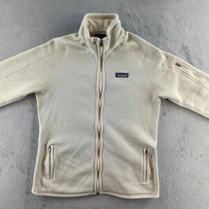 Patagonia Cream Full-Zip Teddy Fleece Jacket